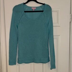 Lilly Pulitzer Aqua Crew Neck Sweater